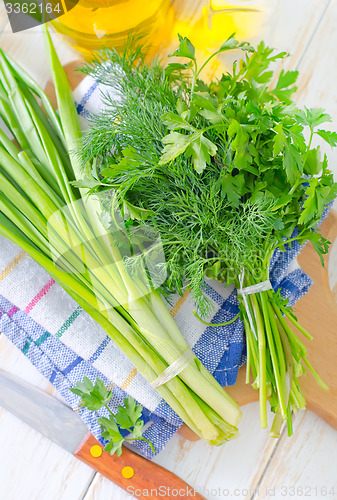 Image of onion and other greens