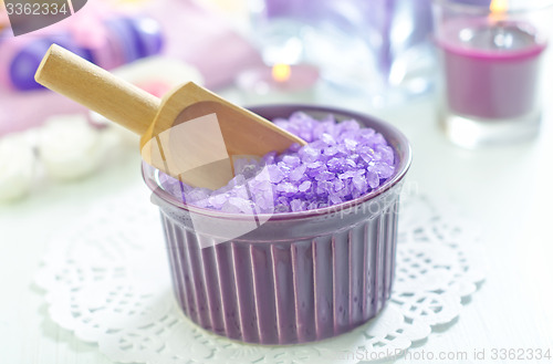Image of sea salt, soap and candle