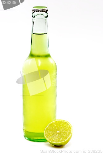 Image of A Bottle of Beer with a Lime