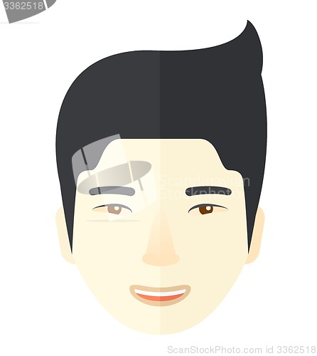 Image of Face of a happy chinese guy.