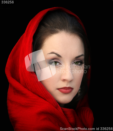 Image of Girl in red scarf