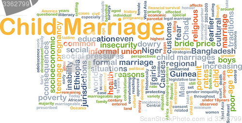 Image of Child marriage background concept