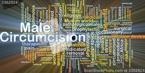 Image of Male circumcision background concept glowing