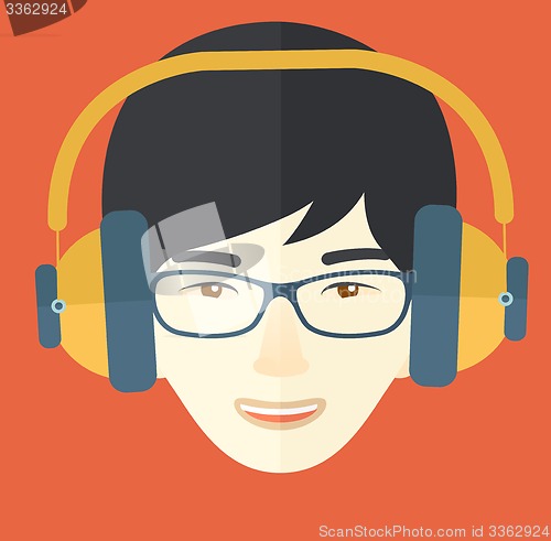 Image of Young guy with headphone.