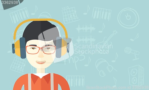 Image of Young guy with headphone.