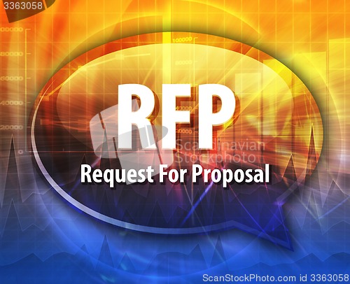 Image of RFP acronym word speech bubble illustration