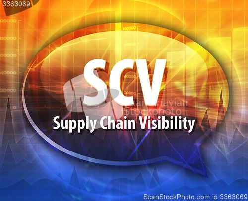 Image of SCV acronym word speech bubble illustration