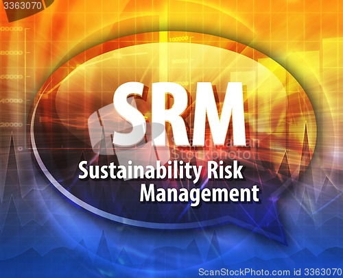 Image of SRM acronym word speech bubble illustration