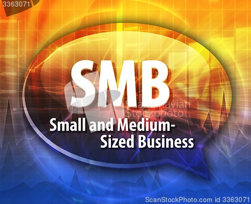 Image of SMB acronym word speech bubble illustration