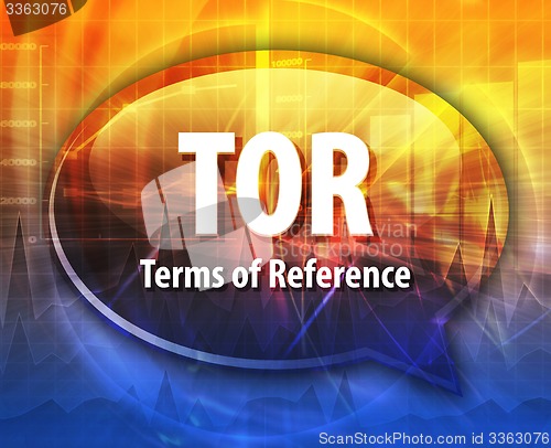 Image of TOR acronym word speech bubble illustration