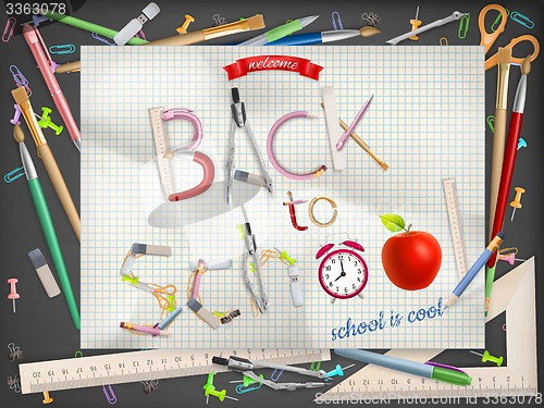 Image of Back to school composition. EPS 10
