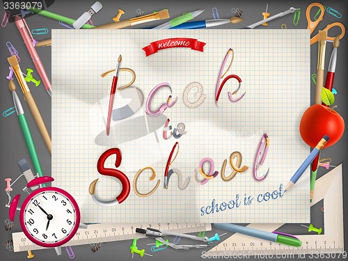 Image of Back to school greeting card. EPS 10