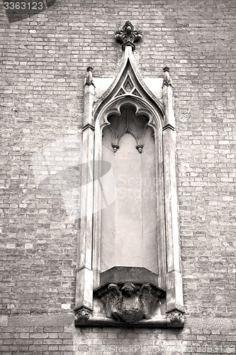 Image of old architecture in england london europe wall and history