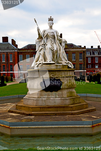 Image of historic  and statue in  england