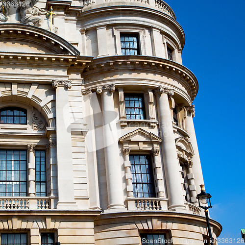 Image of exterior old architecture in england london europe wall and hist