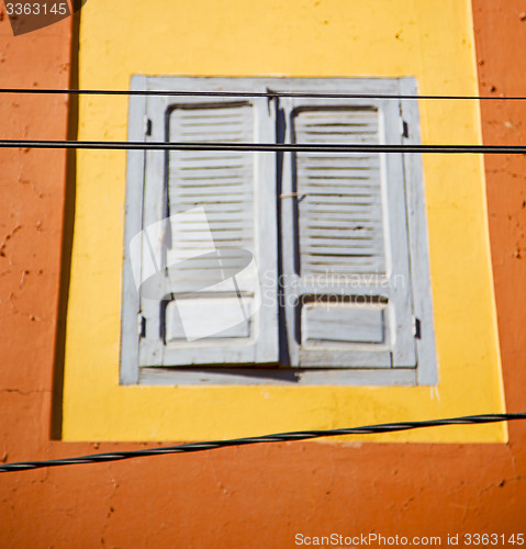 Image of  window in morocco africa yellow orange