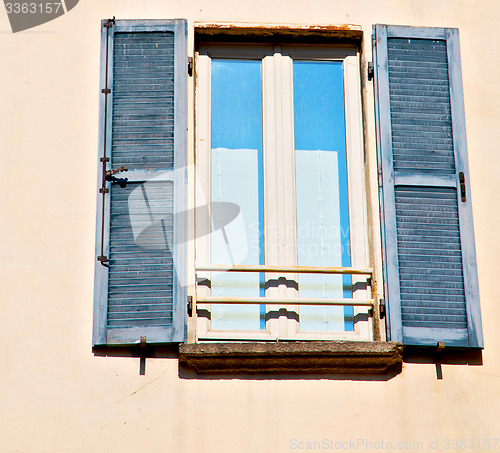 Image of in europe italy milan old architecture and venetian blind wall