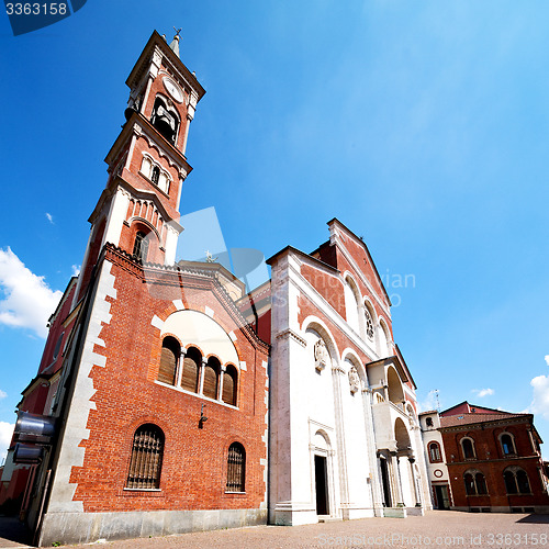 Image of column old architecture in italy europe milan religion       and
