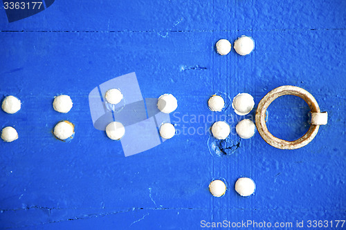 Image of blue  in texture    morocco africa abstract