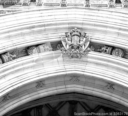 Image of old architecture in england london europe wall and history