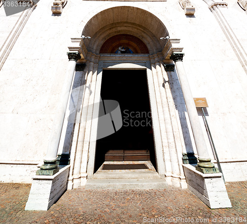 Image of column old architecture in italy europe milan religion       and