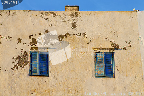 Image of  window in morocco africa and old construction wal brick histori