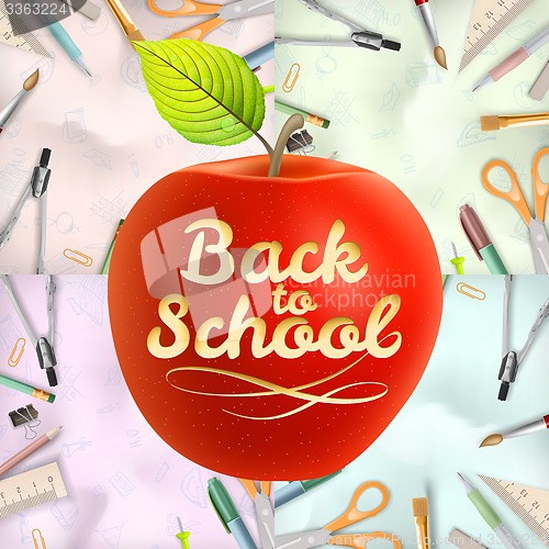 Image of Set of Welcome back to school. EPS 10