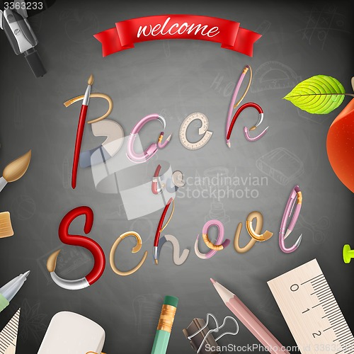 Image of Welcome back to school. EPS 10