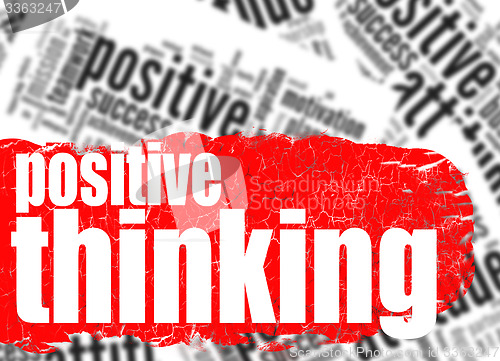 Image of Word cloud positive thinking