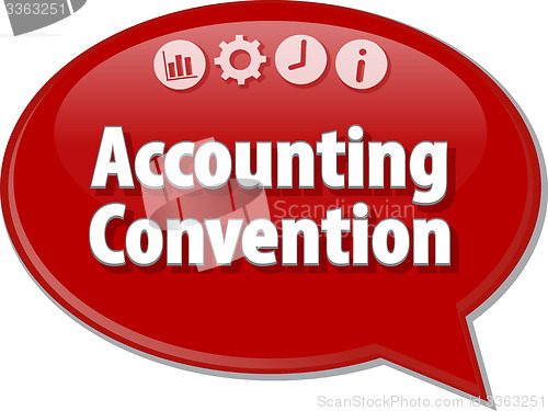 Image of Accounting convention Business term speech bubble illustration