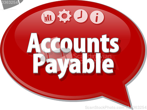 Image of Accounts Payable Business term speech bubble illustration