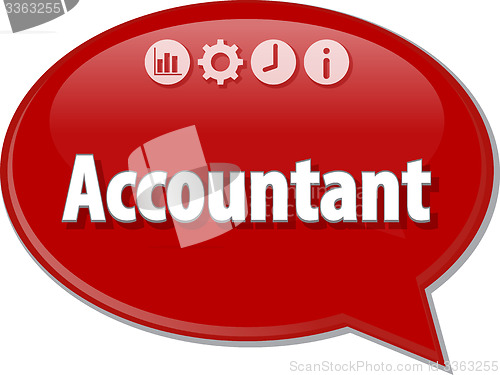 Image of Accountant Business term speech bubble illustration