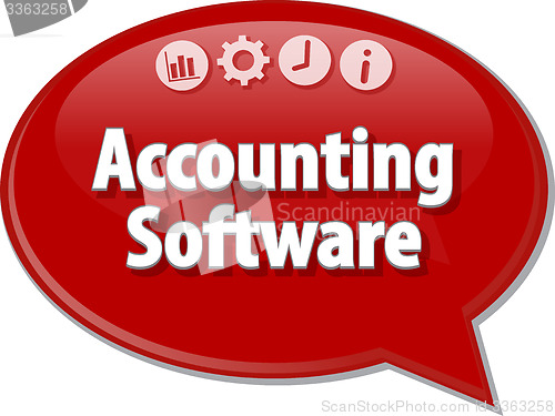 Image of Accounting Software Business term speech bubble illustration