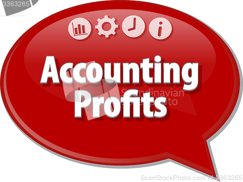 Image of Accounting profits Business term speech bubble illustration