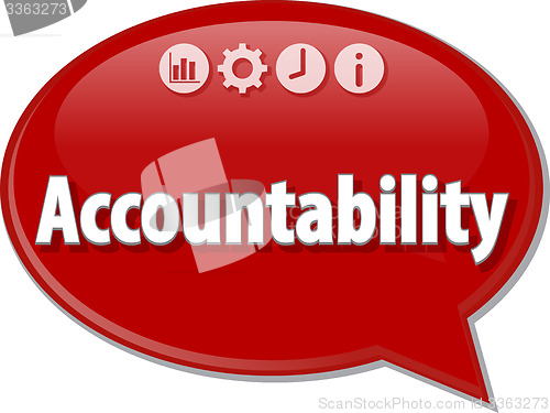 Image of Accountability Business term speech bubble illustration
