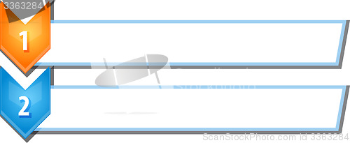 Image of Two blank business diagram chevron list illustration