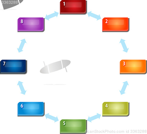 Image of Eight Blank business diagram circular relationship illustrationk
