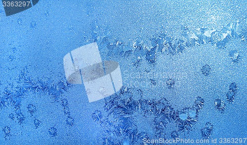 Image of Ice pattern on winter glass