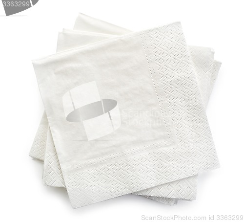 Image of white paper napkins