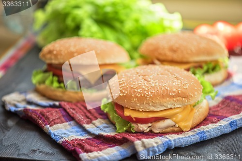 Image of home made burgers