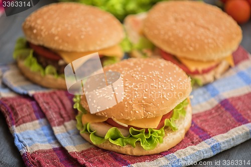 Image of home made burgers