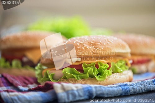 Image of home made burgers