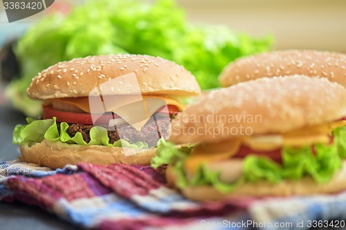 Image of home made burgers