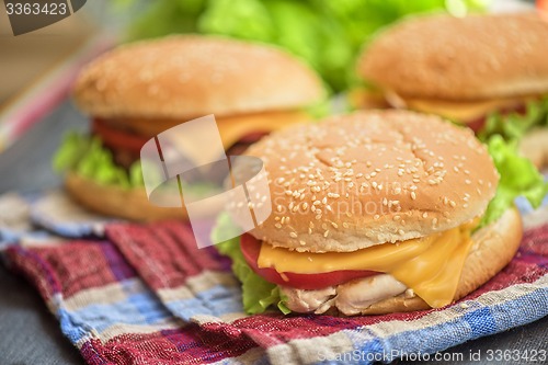 Image of home made burgers