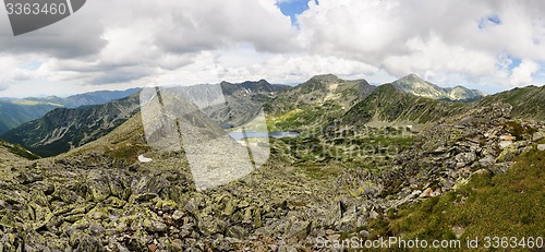 Image of Hi-res panorama of Retezat Mountains, Romania, Europe