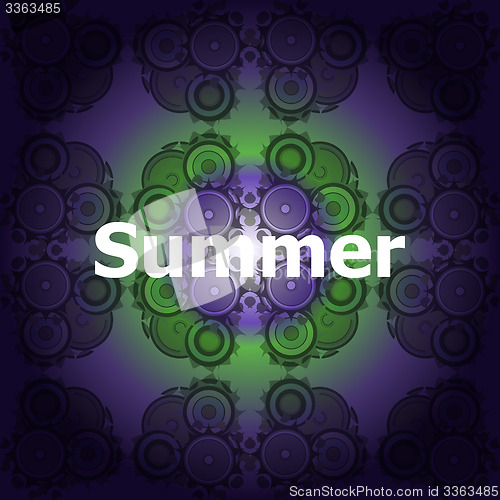 Image of Summer word on abstract grunge background