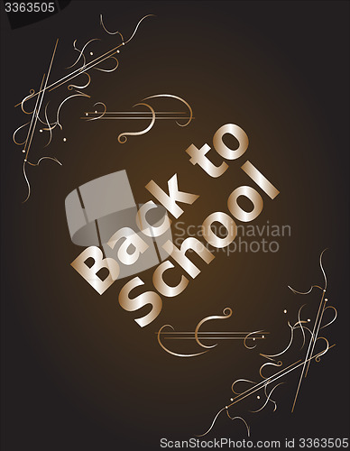 Image of Back to School Calligraphic Designs, Retro Style Elements, Vintage Ornaments