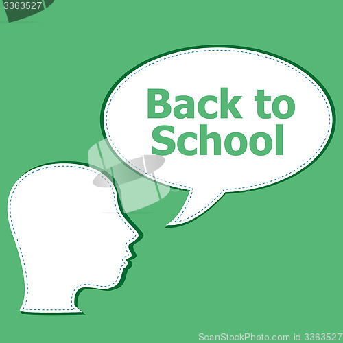 Image of Back to School colorful icons education human head, education concept