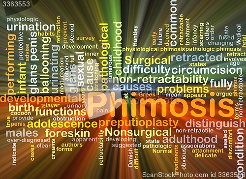 Image of Phimosis background concept glowing