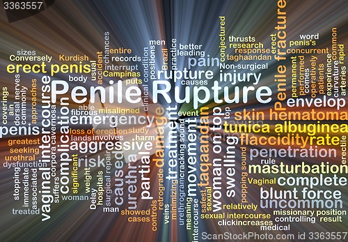 Image of Penile rupture background concept glowing